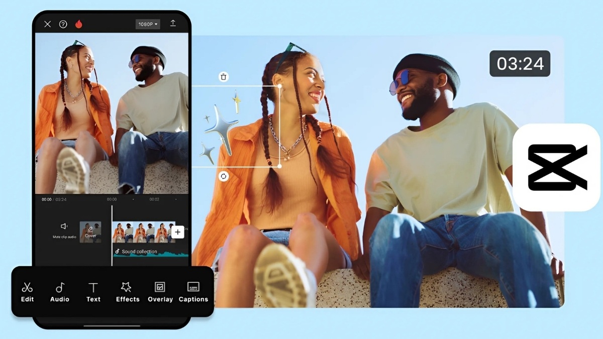 Giao diện edit của ứng dụng CapCut