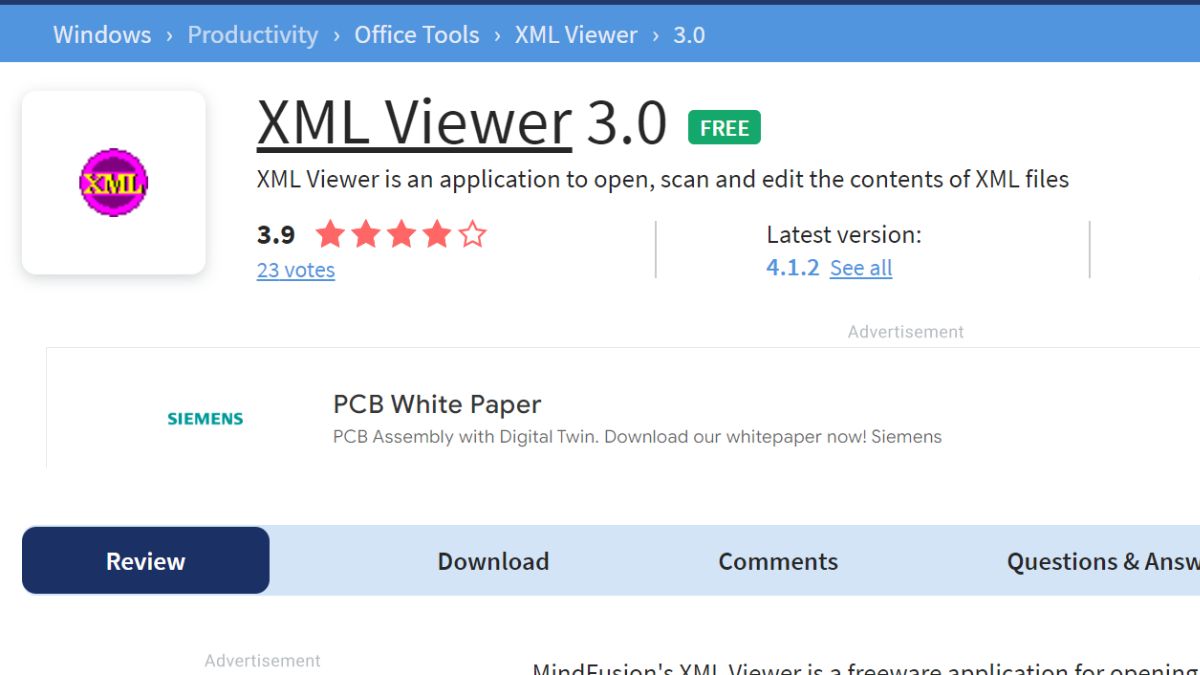 Phần mềm XML Viewer 3.0