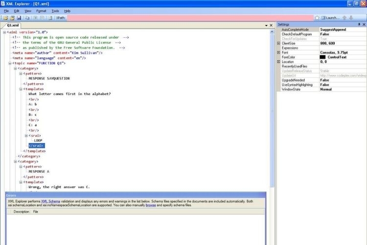 Phần mềm XML Explorer 