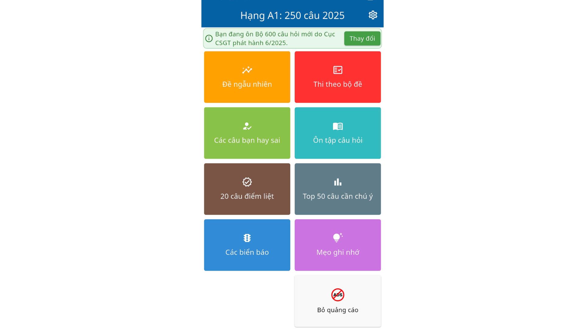 Phần mềm thi thử a1